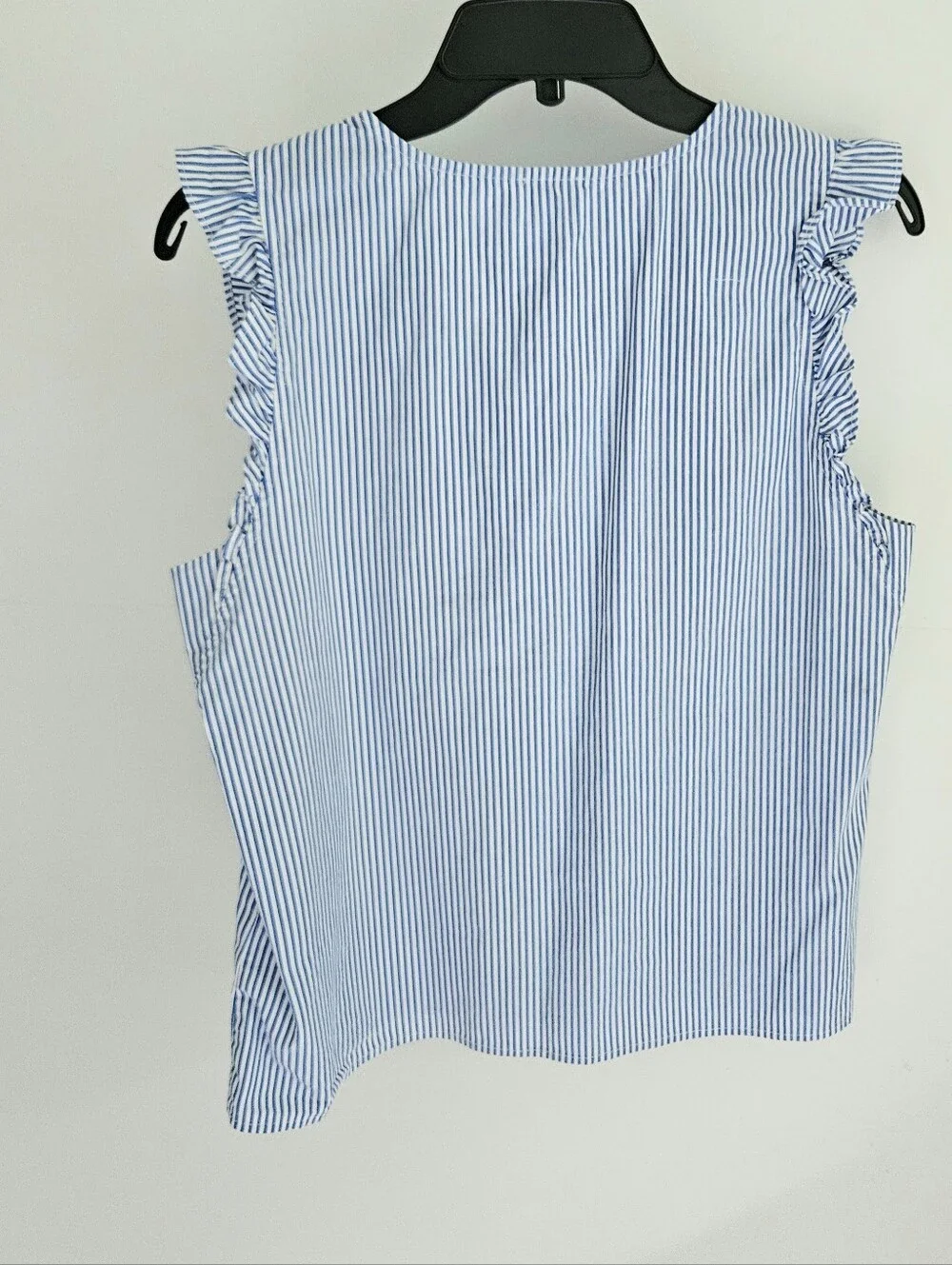 J. Crew Stripe Sleeveless Top Blue And White